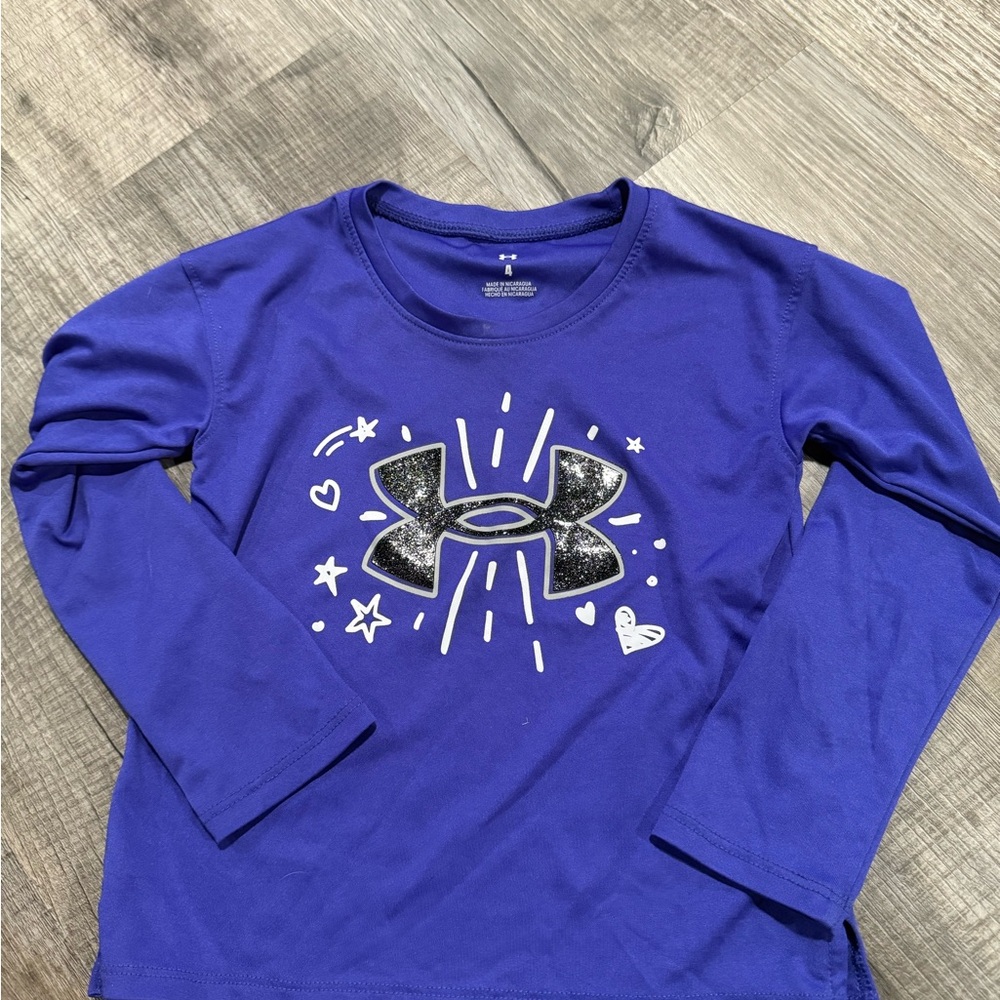 Under Armour Kids Purple Long Sleeve Tee
